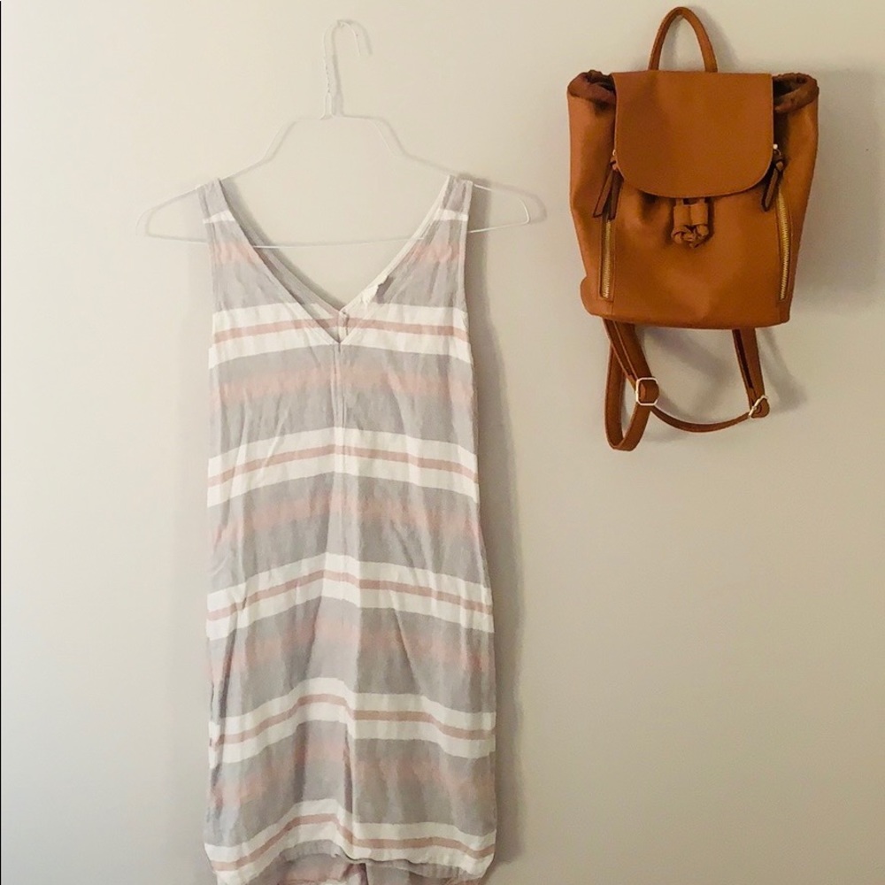 Loft Striped Midi Dress